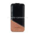 Кожаный чехол для iPhone 5C Melkco Leather Case Jacka Type Mix and Match Series, цвет Vintage Black/ Classic Vintage