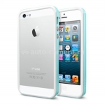 Чехол Бампер и комплект защитных пленок для iPhone 5 / 5S SGP Neo Hybrid EX Slim Snow, цвет mint (SGP10030)