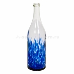 Стеклянные бутылки Бутылка стеклокрошка синяя 1 л с пробкой