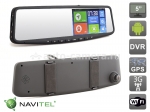 Зеркало заднего вида со встроенным навигатором GPS и видеорегистратором Full HD на базе Android 4.4.2 AVIS AVS0588DVR UNIVERSAL