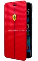 Кожаный чехол для iPhone 6 Plus Ferrari Formula One Booktype, цвет Red (FEFOCFLBKP6LRE)