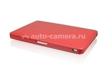Кожаный чехол для Macbook Pro 13" Macally Protection shell, цвет красный (BOOKSHELL-2R) (BOOKSHELL-2R)