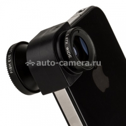 Объектив для iPhone 4 / 4S Photo lens 3-in-one 2x angle, цвет объектива черный
